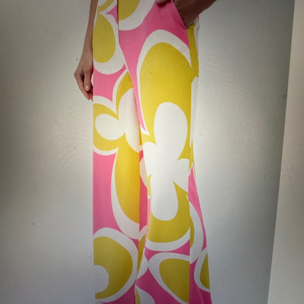 Trina Turk Pink and Cream Pants - Picture 4 of 13
